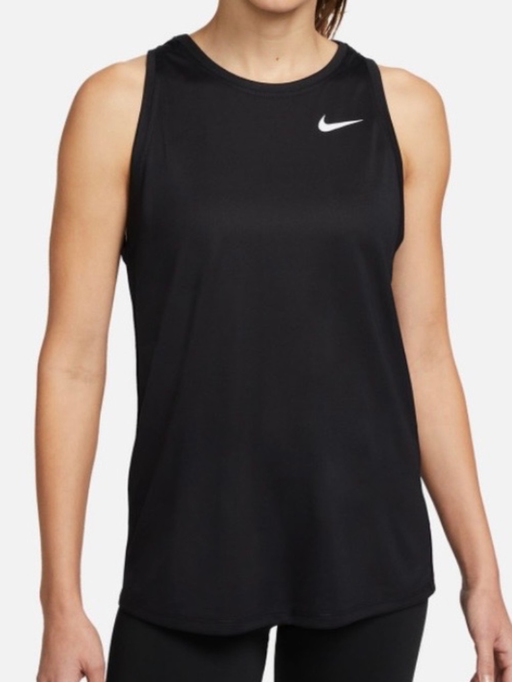 Nike Dri-FIT Black Sleeveless Top Medium – V-Neck, Breathable Sides